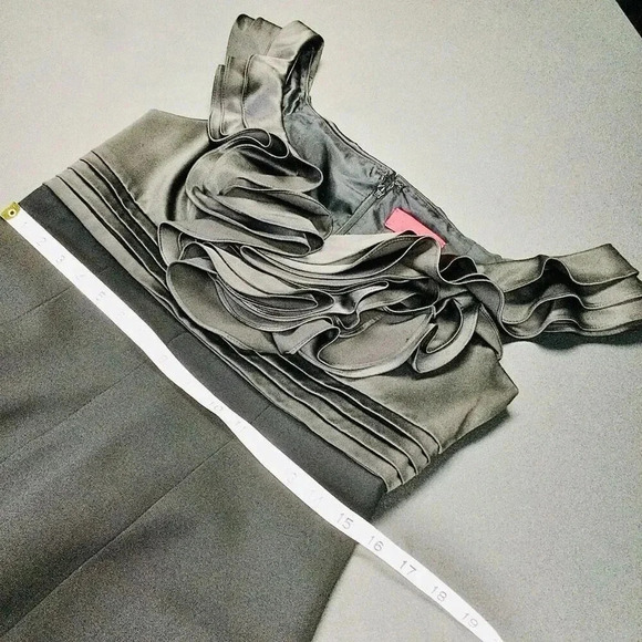 JS Collections Women's Black Sleeveless Ruffles Party Cocktail Mini Dress Size 8 - Picture 9 of 11